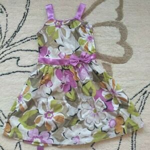 Sunny Fashion Floral Print Dress - Sleeveless - Size 6